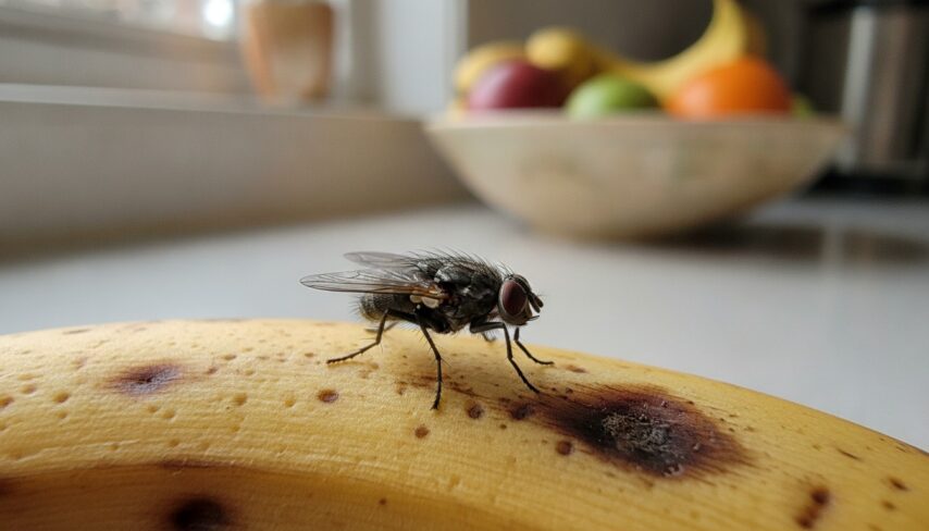 macro-fruit-fly-on-banana